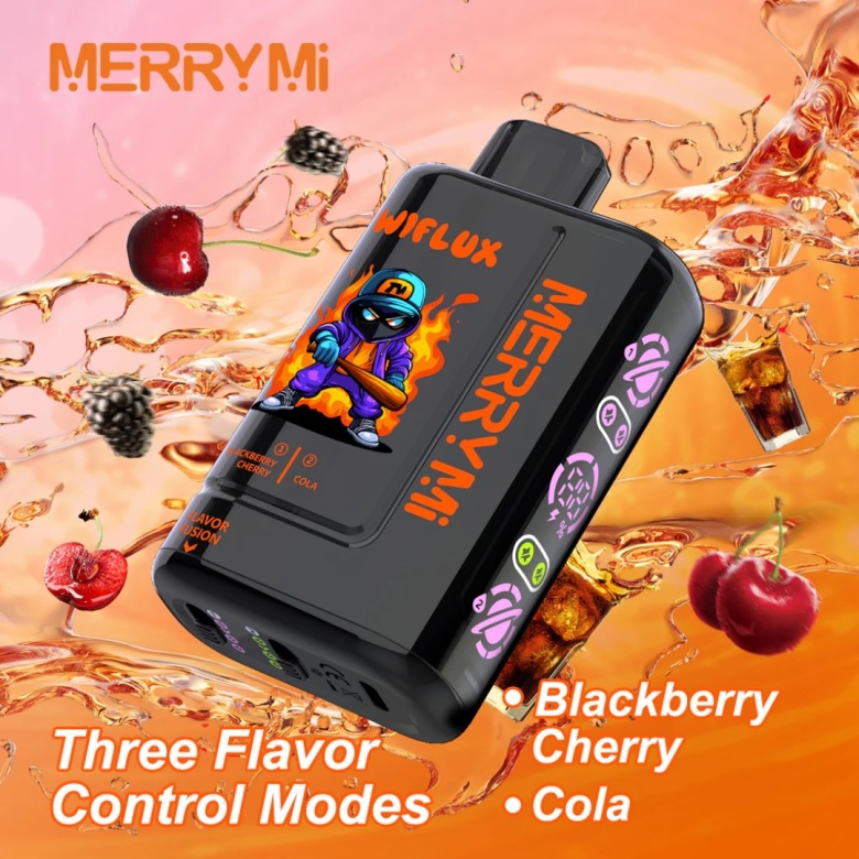 E-papieros MerryMI 24000 Wiflux Blackberry/Cherry Cola 1 E-papieros MerryMI 24000 Wiflux Blackberry/Cherry Cola