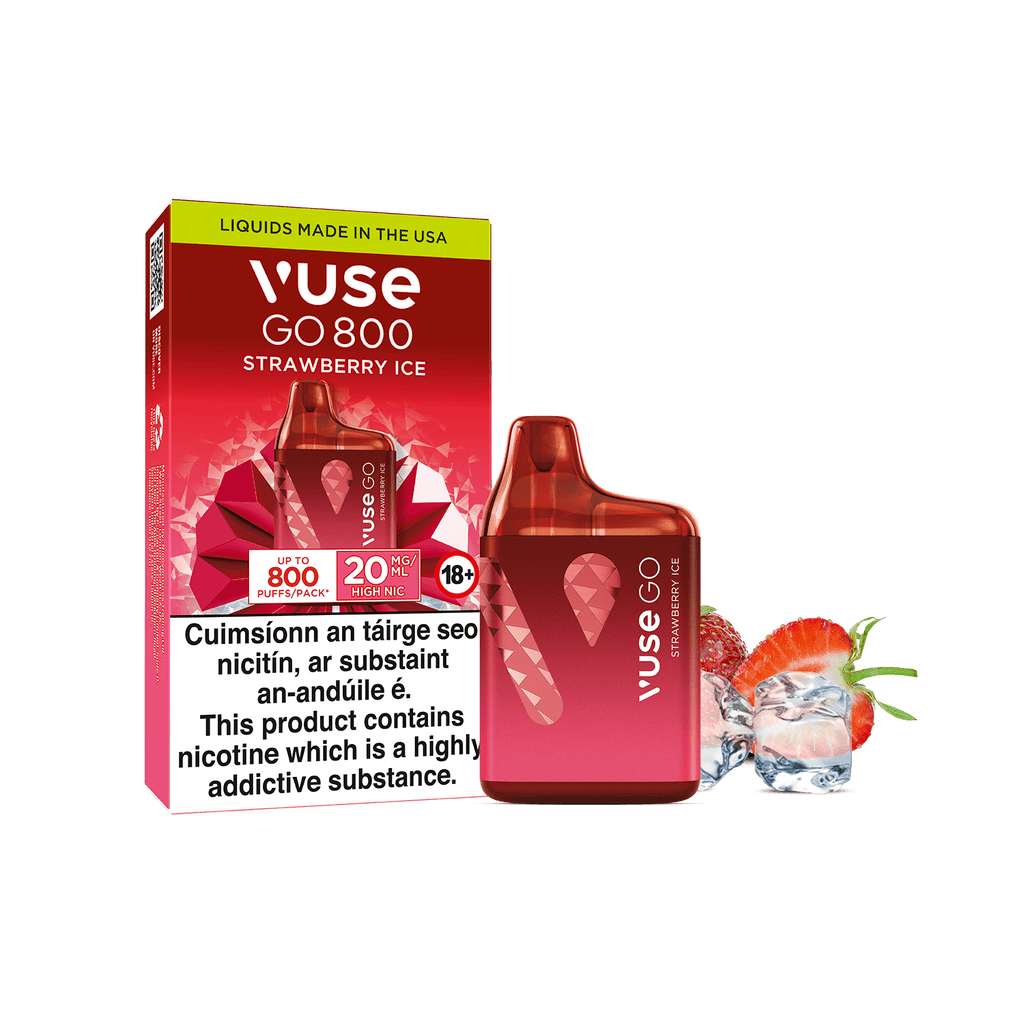 Vuse GO 800 Strawberry Ice Disposable Vape 1 Vuse GO 800 Strawberry Ice Disposable Vape
