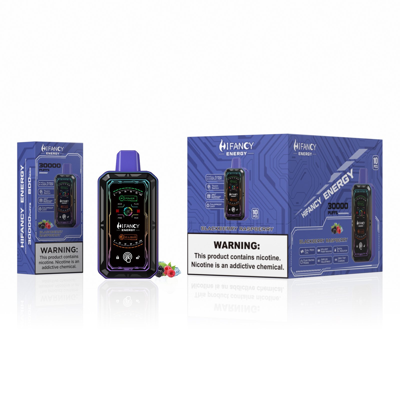 HiFancy Energy 30000 Engångsvapen Blackberry Raspberry - HIFANCY 1 HiFancy Energy 30000 Engångsvapen Blackberry Raspberry - HIFANCY